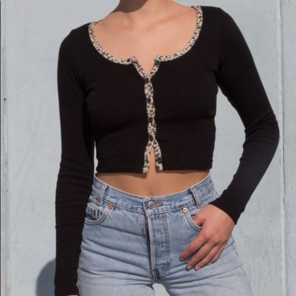 RARE Cheetah Brandy Melville Zelly Sweater